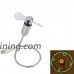 Leegor Adjustable USB Powered Mini LED Cooling Fan Flashing Real Time Display Multifunction Clock Fan - B071LTQ8X8
